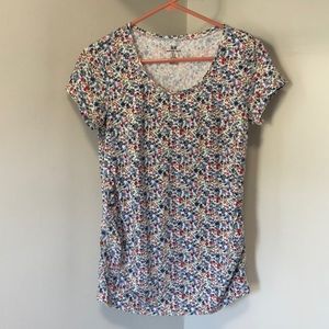 Maternity floral shirt
